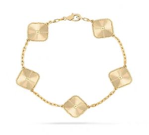 armband designer för kvinnor fyra bladklöver charm armband armband kedja 18k guld agat skalmor av pärla för kvinnors wedd9256201