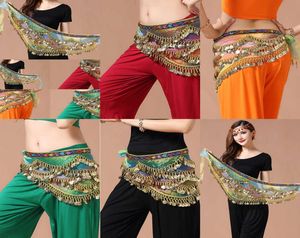 Indian performance gradient hip scarf belly dance New beginner waist chain8996141
