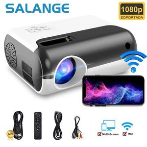 Projektory Salange P80 Projektor 1080p Obsługuje WIFI Smart Home Theatre Found Film Projector Kompatybilny z smartfonem HDMI USB AV PS5 J240509