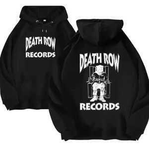 Men's Hoodies Sweatshirts Death Row Records Hoodie Mens and Womens Large Printed Hoodie Mens and Womens Fashion Hip Hop Hoodie Sweatshirt Hoodie Tops T240507