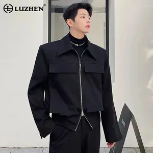 Gacche da uomo Luzhen 2024 Design a doppia cerniera Fashion Elegante Outwear coreano alla moda LZ2033