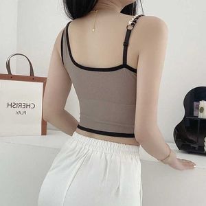 Women's Tanks Womens Tube Top Summer New Bras Women Sexy Crop Tops Bra Tube Top Femaleole Vest Removable Chest Pad Push Up Crop Top