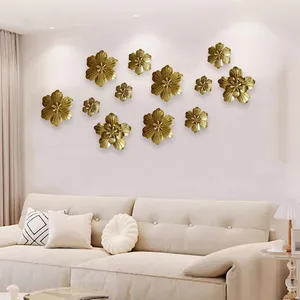 Декоративные фигурки Железный DIY Бионический фальшивый цветочный подвеска домашняя гостиная дом внутренняя металлическая стена