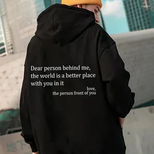 Kvinnors hoodies kära person bakom mig 