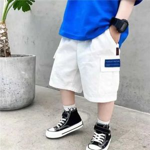 Shorts 2023 Boys Shorts Summer Kids Loose Trousers Teen Boys Casual Thin Multi-Pocket Cargo Short Pants Childrens Cotton Pants T240509