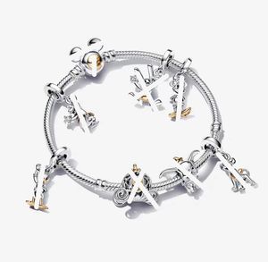 Anniversary Mickes Mouse Bracelets Disnes Castle Golden Duck Fly Pig Charm Pendant DIY Fit Pandoras Designer Bracelet Necklace Women Designer Jewelry Gift with box