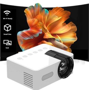 Projectors Mini Portable Projector YT100 Full HD Mobile Video WiFi Intelligent hemmabio trådlös Samma skärm iOS/Android WiFi J240509