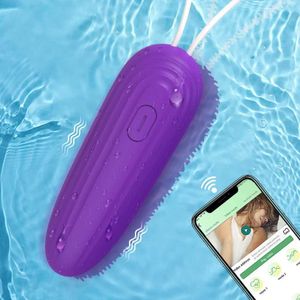 Outros itens de beleza da saúde Bluetooth App Mini Bullet Vibrator para mulheres estimulador de clitóris Remote sem fio Pantie Vibratando Love Feminino para Adultos Y240503A23T