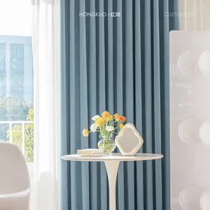 Curtain (Customized 7) Full Blackout Chenille Non-coated Glue-free Physical Double Width