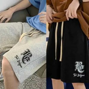 Men's Shorts Oversized Shorts Men Casual Shorts Deformed Letter Print Shorts Loose Couple Five-point Shorts Basketball Short Pants Y240507