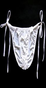 Men039s krótki lodowy jedwabny jedwabny torebki majtki Mężczyźni Mężczyźni Przezroczyste spodnie Bandaż Bikini Low tali