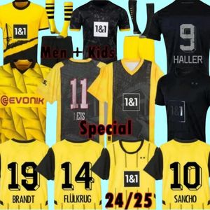 24 25 110. futbol formaları Dortmund Borussia F.Nmecha Kamara 2024 2025 Siyah Erkekler Futbol Gömlekleri Reus Bellingham Hummels Reyna Brandt Kadın Çocuk Kitleri