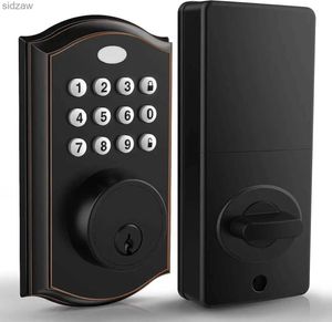 スマートロックキーレスドアロック - キーボード付きの電子ドアロック自動ロック付きインテリジェントドアロックwx