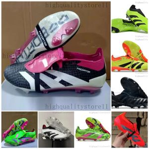 2024 Fotbollsskor skor Cleats Soccer Boots With Box Socks Gift Bag Noggrannhet+ Elite Tongue Boots Metal Spikes Mens Laceless Soft