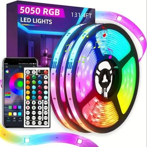 LED -remsa lampor RGB App Control 5050 Color Changing Light 10M20Mwith 24 Keys Remote Mode For Room Decoration Bluetooth TV 240508