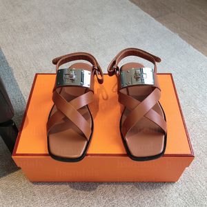 Luxury Ines Sandals Women Designer Slides Chypre Kaptaki skórzane zjeżdżalnia rozmyty pluszowy pantofier pomarańczowy czerwony luksusowy damski buto