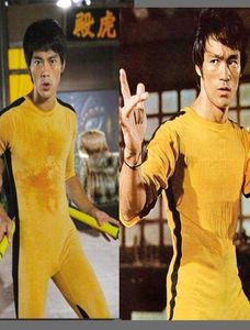 Jeet Kune do Game of Death Kostüm Jumpsuit Bruce Lee Classic Yellow Kung Fu Uniformen Cosplay JKD1042332