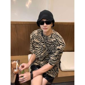 Summer New Men's Clothing Exquisite Korean Tiger Pattern sleeved T-shirt to Enhance Wearing Sense Casual Short men tshirts fashions