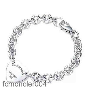 Pulseira para mulheres esterlinas prata em forma de coração em forma de coração O Cadeia OA de alta qualidade marca de luxo Jóia namorada Conteiro CO G220510 XVRW