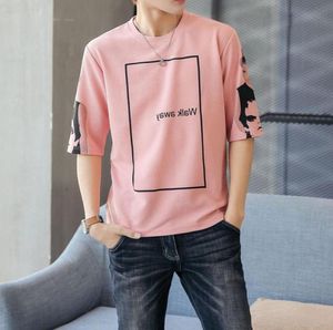 Sommer T -Shirt Korean Style Shortsleeved Men T Shirts für Punk -Shirt Mens Graphic Tee Custom Men039s T -Shirts8510235
