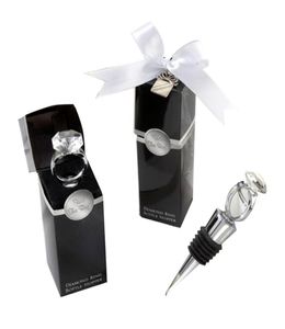 Crystal Diamond Ring Wine Stoppers Home Kitchen Bar Tool Tool Champagne Stopper Casamento Gift Gift Gifts Box Packaging2002247