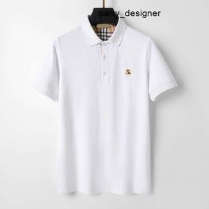 Mens Stylist Polo Woman Shirts Luxury Italian Polos Designer Clothing Short Sleeves Fashion Summer White Sandybrown Black Striped Tshirts Asian Size M3 ggitys XAGQ