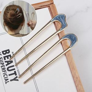Hair Clips Fashion Alloy Fork Pins Women Girls Shell Sticks Jewelry Styling Accessories Metal Elegant Hairpin