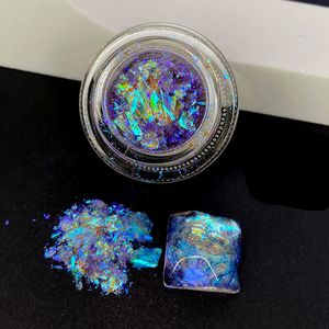 Aurora Crystal Opal Nail Powder Holographic Irregular Glitter Iridescent Sequins Rub Dust Mermaid Chameleon Flakes DIY Manicure 240509