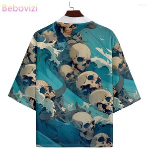 Etnik Giyim Kimono Kadın Haori Yukata Kadın Japon Kafatası Dalga Hırka Kız Gömlek Japonya Giyim Erkekler Artı 6xl 5xl 4xl