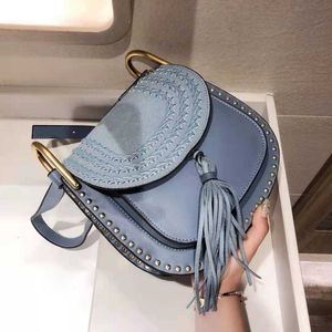 2021 Classic Stlye Fashion C Designer Suede Women Women Hudson Hudson Borse Rivet Nappel Gassa Messenger Euncinence Bag della spalla Crossbody Scolla 2269