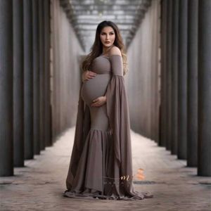 Moderskapsklänningar moderskapsfotografering lång klänning bodycon stretchy graviditet klänning för fotografering gravid kvinna maxi klänning t240509