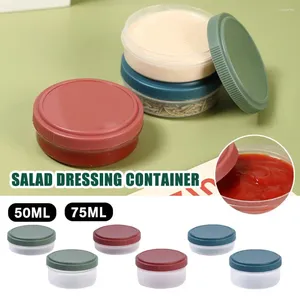 Plakalar Salata Sos Kupası 50ml 75ml Domates Baharat Konteyner Kutusu Anti-seepage Mini Bento O1R8