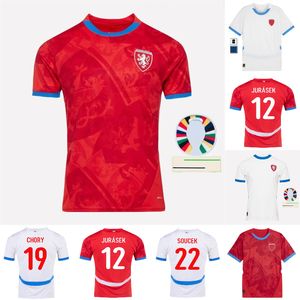 2023 2024 Jersey de futebol da República Tcheca Nedved Novotny Poborsky Chytil Home Away Soccer Jerseys Schick Hlozek Soucek Sadilek Lingr Mens Adulto Camisa curta Terceira