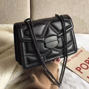 HBP Women Rivet Flap Luxury Designer Shoulder Bag Handbag Cross Body Clutch Chain Purse Fashion Purses Lady Satchel Wristlet Messenger 280R