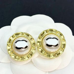 HOT Black Crystal Designer Earrings Pearl Studs Brand Letter Earring Jewelry 925 Silver Plated Stud Fashion Men Women Souvenir Gift Birthday Gift