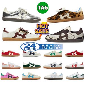 New Designer Fashion Sapatos casuais estampas de leopardo Wales Bonner Vintage Sneakers