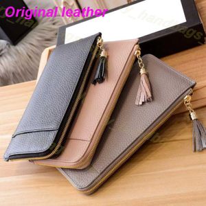 designer wallet Women Zipper Bag Female Purse Fashion Card Holder Pocket Long Tassel with Box 295f