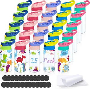 Tumblers möbler levererar barn sublimering tumbler 25 packa 12oz rostfritt stål sippy cup dubbel vägg isolerad tumling