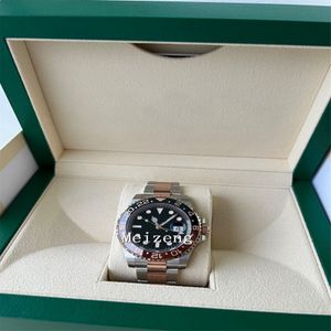 럭셔리 손목 시계 II 양 톤 루트 맥주 로즈 골드 골드 40mm 126711chnr GMT 작업 남자 자동 시계 322A