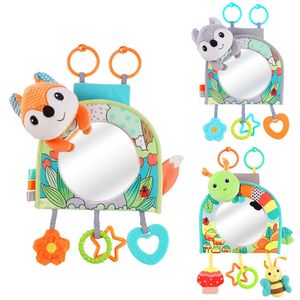 Baby Mirror Car Seat Toy Toy Treth Dents and Wrinkle Paper Fun Travel Baby Time Toy Toy Baby Seat Toy 240506