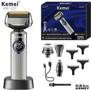 RAZORS BLADES KEMEI KM-3211 PROFUESSO PROFESSIONE PROFESSIONE ELETTRICO IPX5 IPX5 IPX5 USB USB MENSE TRIMMER QSHAVE Q240508