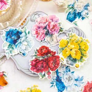 Journamm 10pcs/pack Aesthetics Flowers Message Card Materials Decor Junk Journal Collage Stationery Gift DIY Craft Paper