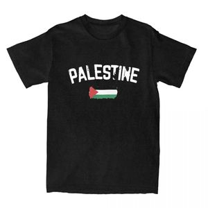 Herr t-shirts haikyuu t-shirt palestinsk flagga 100% bomull t-shirt palestinian hip hop mens sommar t-shirt t240508