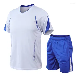 Men's Tracksuits Summer Short T-Shirt With Round Neck And Quick Drying Half Sleeved Loose Running Casual Elastic Drawstring Basketball