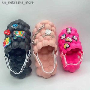 Slipper Slippers Women Bubble Slides Funny Massage Ball With Charms For Kids Platform Stress Relief Sandals House Q240409