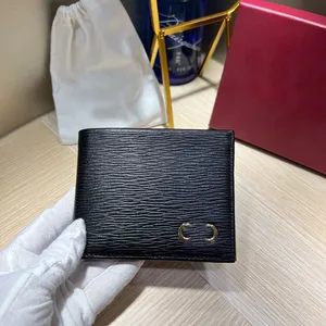 Titolare della carta di credito Fashion Designer Genuina Portafoglio maschile Hardware Gold Hardware Modello Digital Coin Pocket Pocket Top di alta qualità Mini Wallets