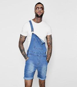 Fashionable men039s rompers Jeans jumpsuit suspender denim pink gray blue summer wide leg Overalls jumpsuits Pants Trousers hig5248460