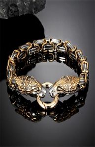 Nunca desbote o dragão de dragão pulseiras masculino de aço inoxidável de aço de aço de aço de aço inoxidável pulseira nórdica amuleta punk jóias masculinas 2202226097841