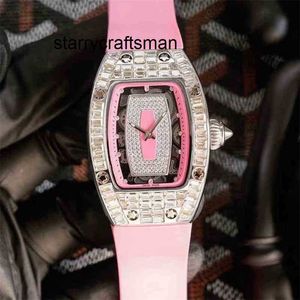 자동 시계 RM 손목 시계 밀 와인 배럴 시계 Millr RM07-01 시리즈 자동 기계식 풀 드릴 케이스 테이프 여성 시계 시계