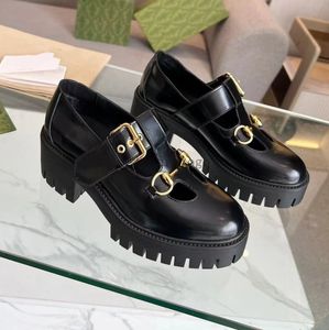 Designer Dress Shoe Lug Sole Loafer Luxury Women Platform Shoes Black Red Canvas Rubber Ladies High Quality Genuine Leather Embroidery Casual Shoes Size 35-42 5.8 03